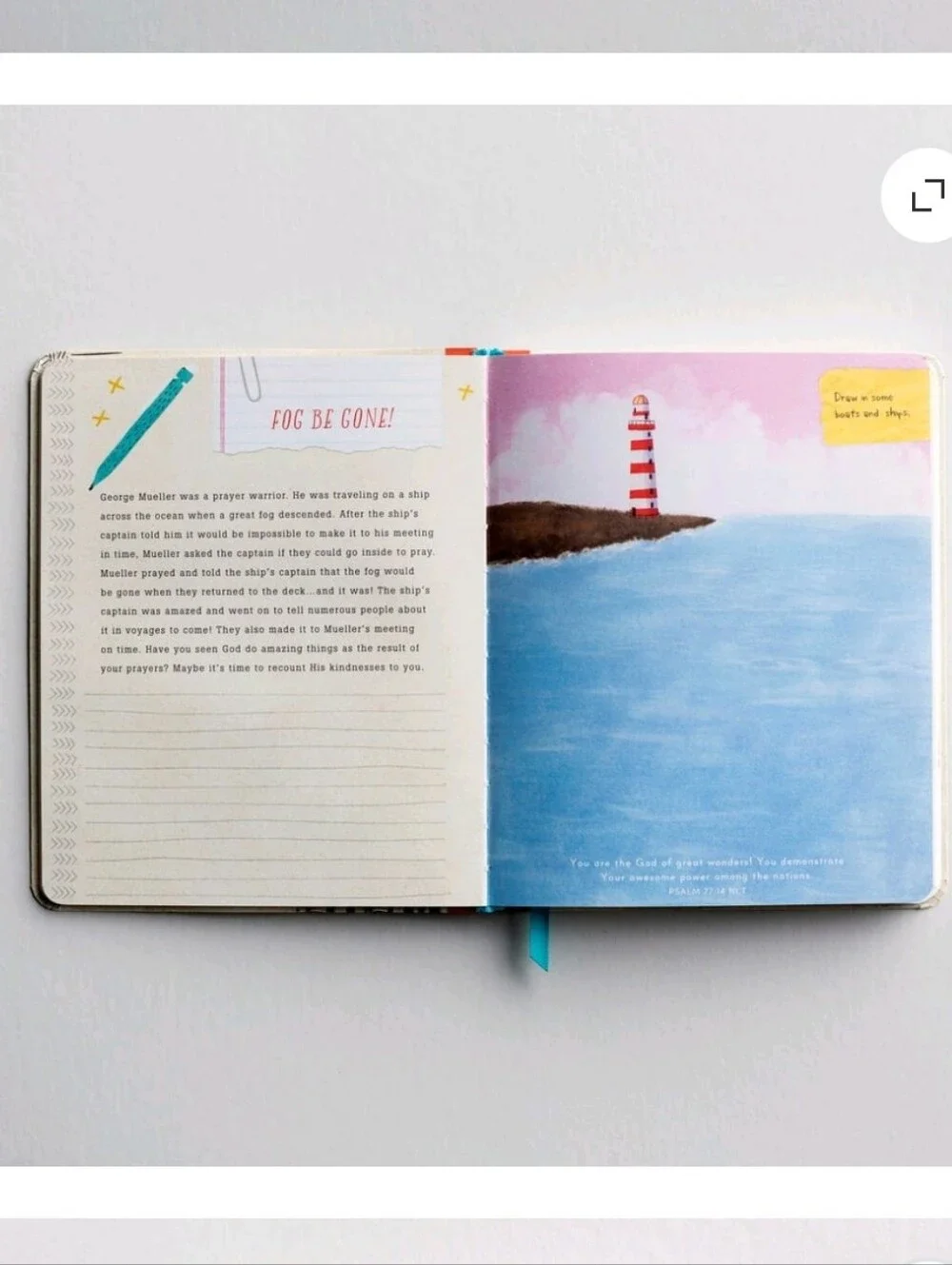 Hallmark The Devotional Doodle Journal - Tan Cover with Coral Spine New